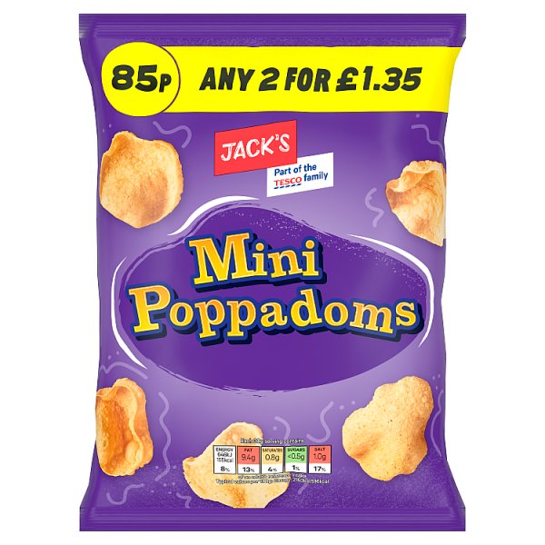 Jack's Mini Poppadoms 30g ( UK )
