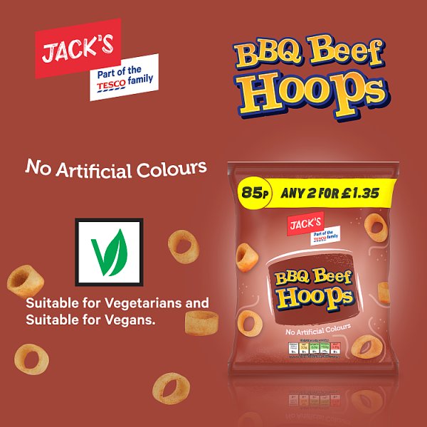 Jack's BBQ Beef Hoops 60g ( UK )