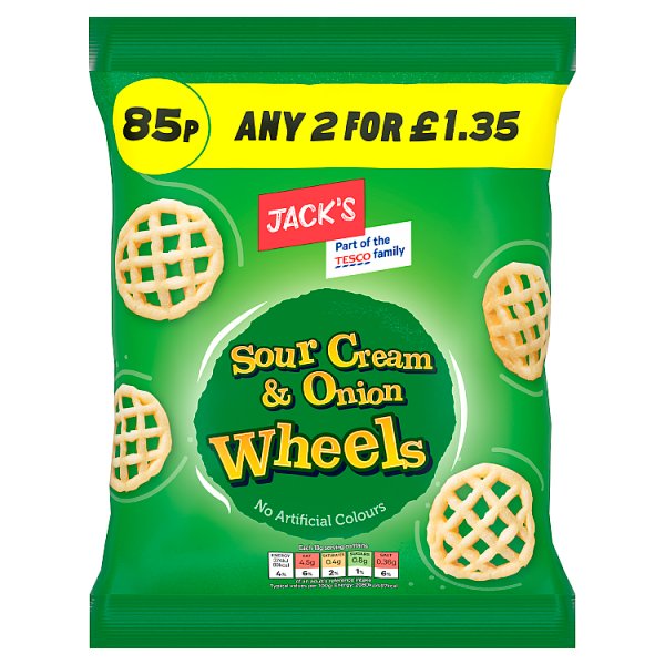 Jack's Sour Cream & Onion Wheels 55g ( UK )