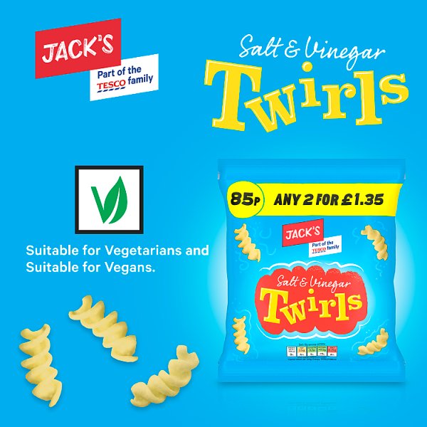 Jack's Salt & Vinegar Twirls 45g ( UK )
