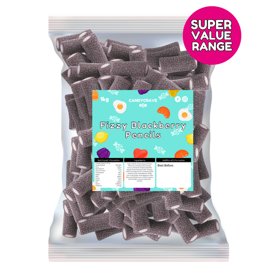 Candycrave Super Value Fizzy Blackberry Pencils ( UK )