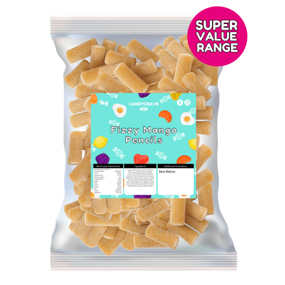Candycrave Super Value Fizzy Mango Pencils ( UK )