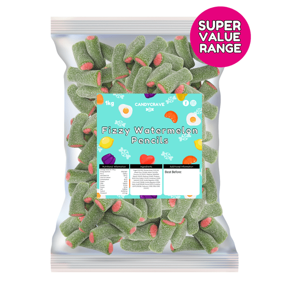 Candycrave Super Value Fizzy Watermelon Pencils ( UK )