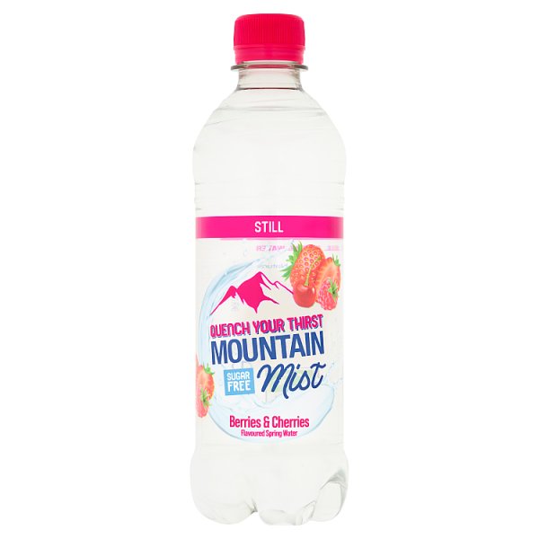 Mountain Mist Berries & Cherries Flavoured Still Spring Water 500ml ( UK )