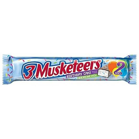3 Musketeers Birthday Cake Share Size 60.7g (US)