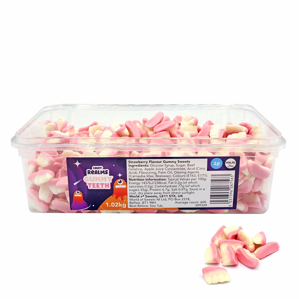 Candy Realms  Mini Gummy Teeth 100g ( UK )
