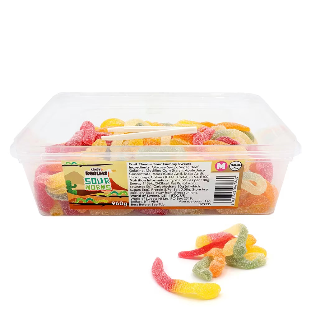 Candy Realms  Sour Worms ( UK )