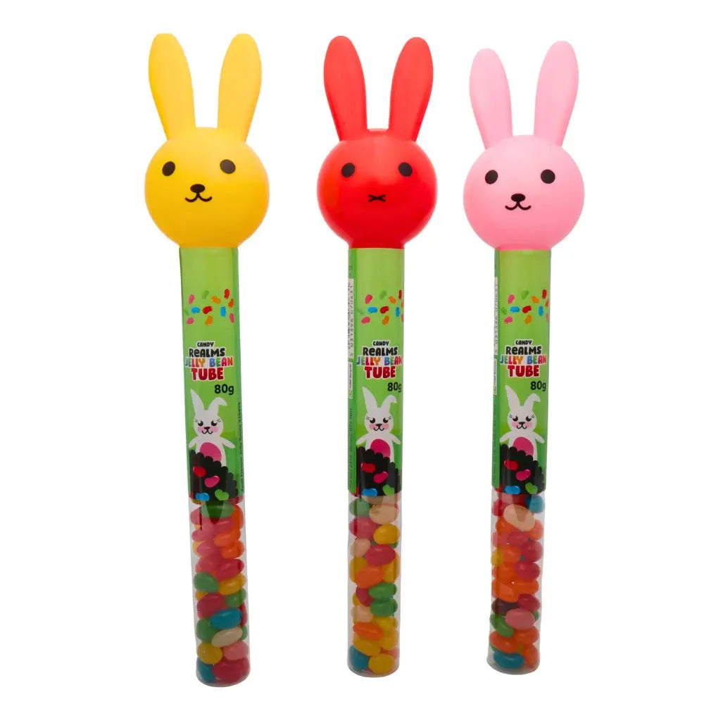 Candy Realms Jelly Beans Bunny Tubes 80g ( UK )
