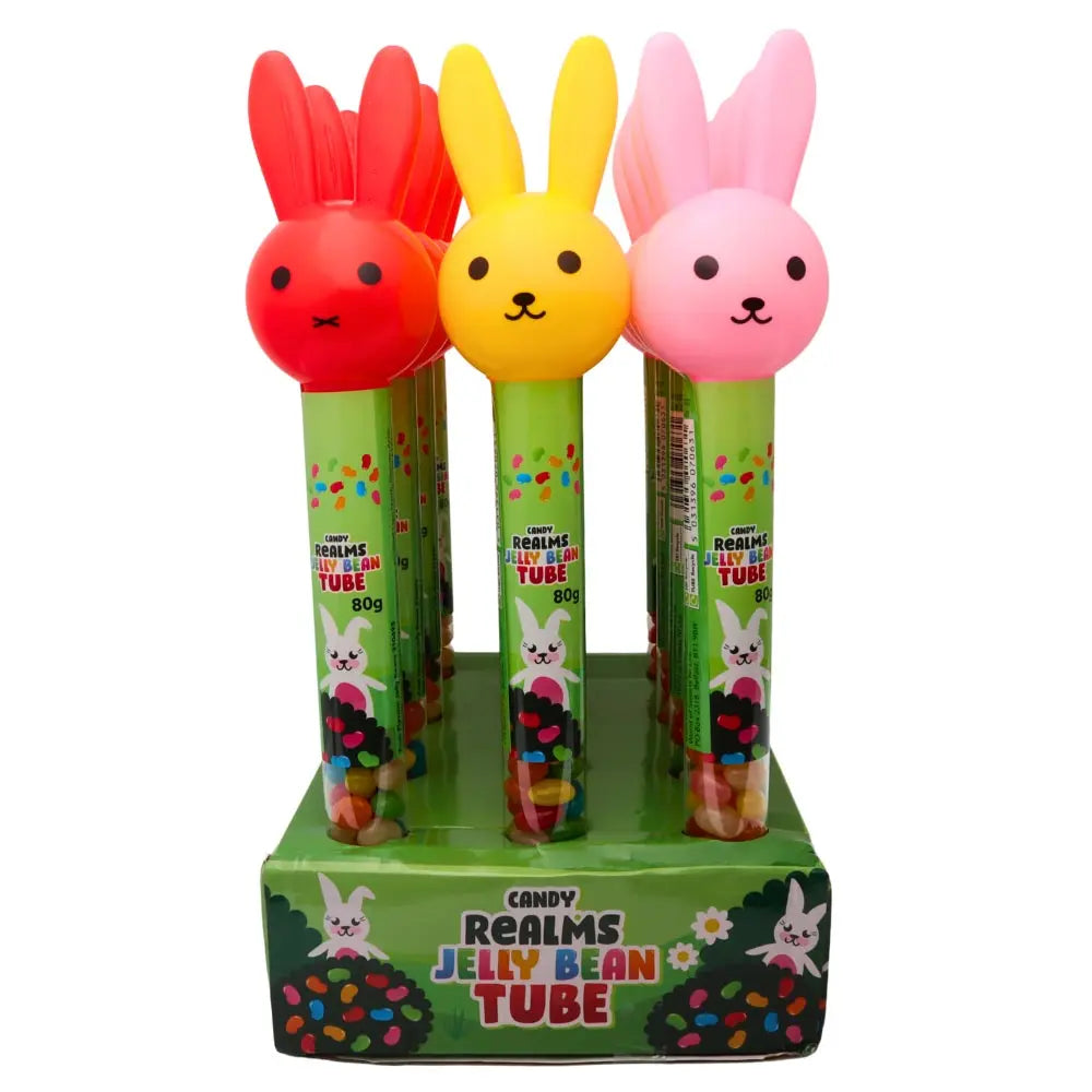 Candy Realms Jelly Beans Bunny Tubes 80g ( UK )