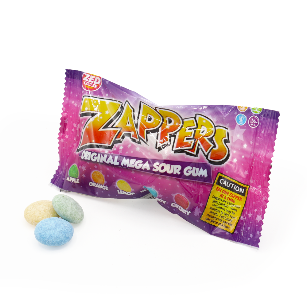 Zed Candy Zappers Original Mega Sour Gum 50g ( UK )