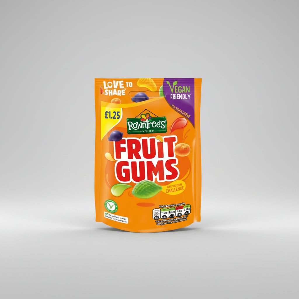 Rowntree's Fruit Gums Vegan Friendly Sweets Sharing Bag 120g  ( UK )