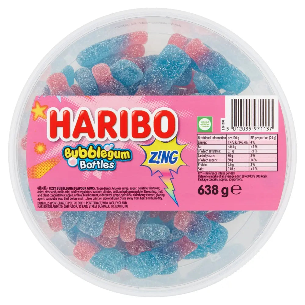 HARIBO Fizzy Bubblegum Flavour Bottles   (UK)