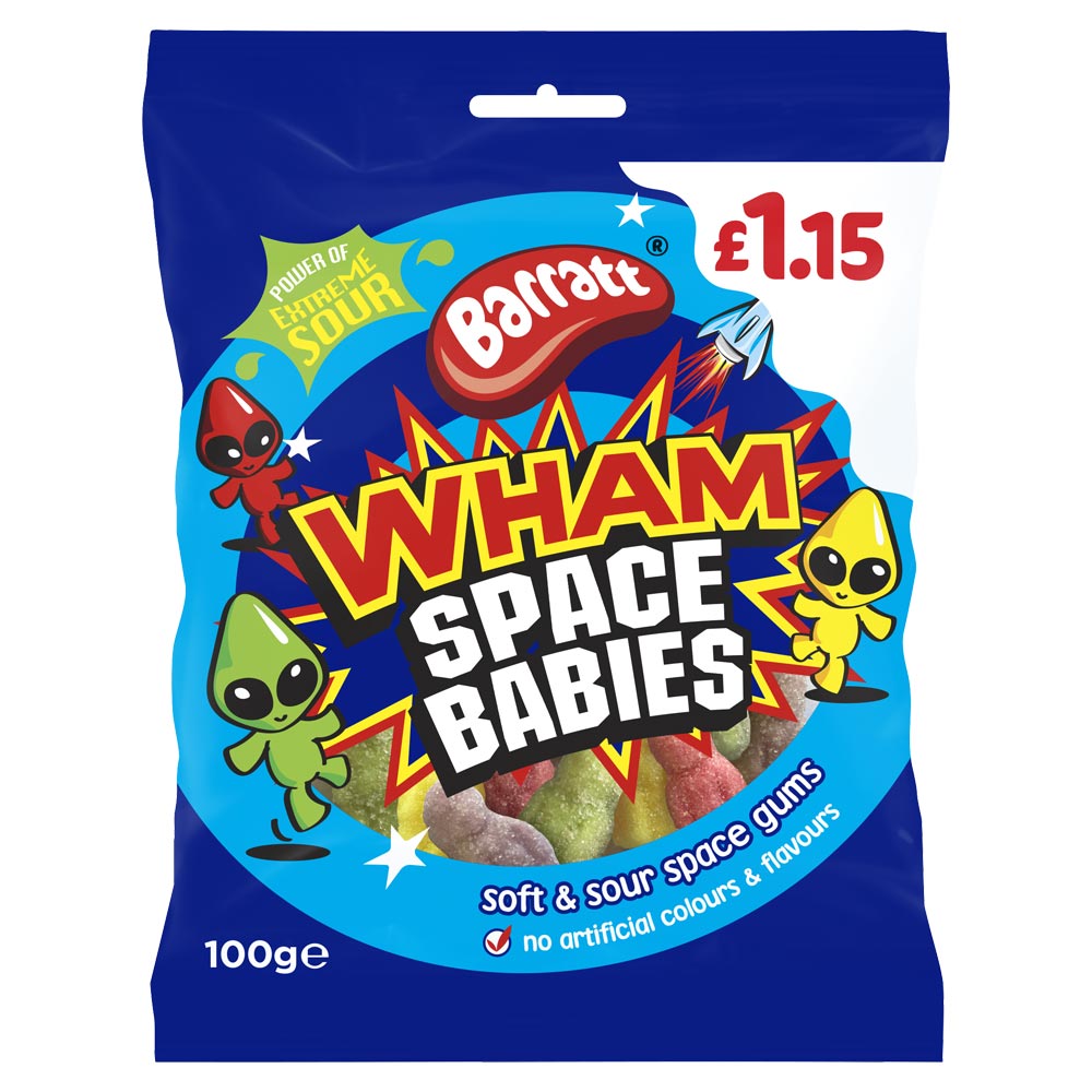 Barratt Wham Space Babies 100g  ( UK )  BB Dated Jan 2026