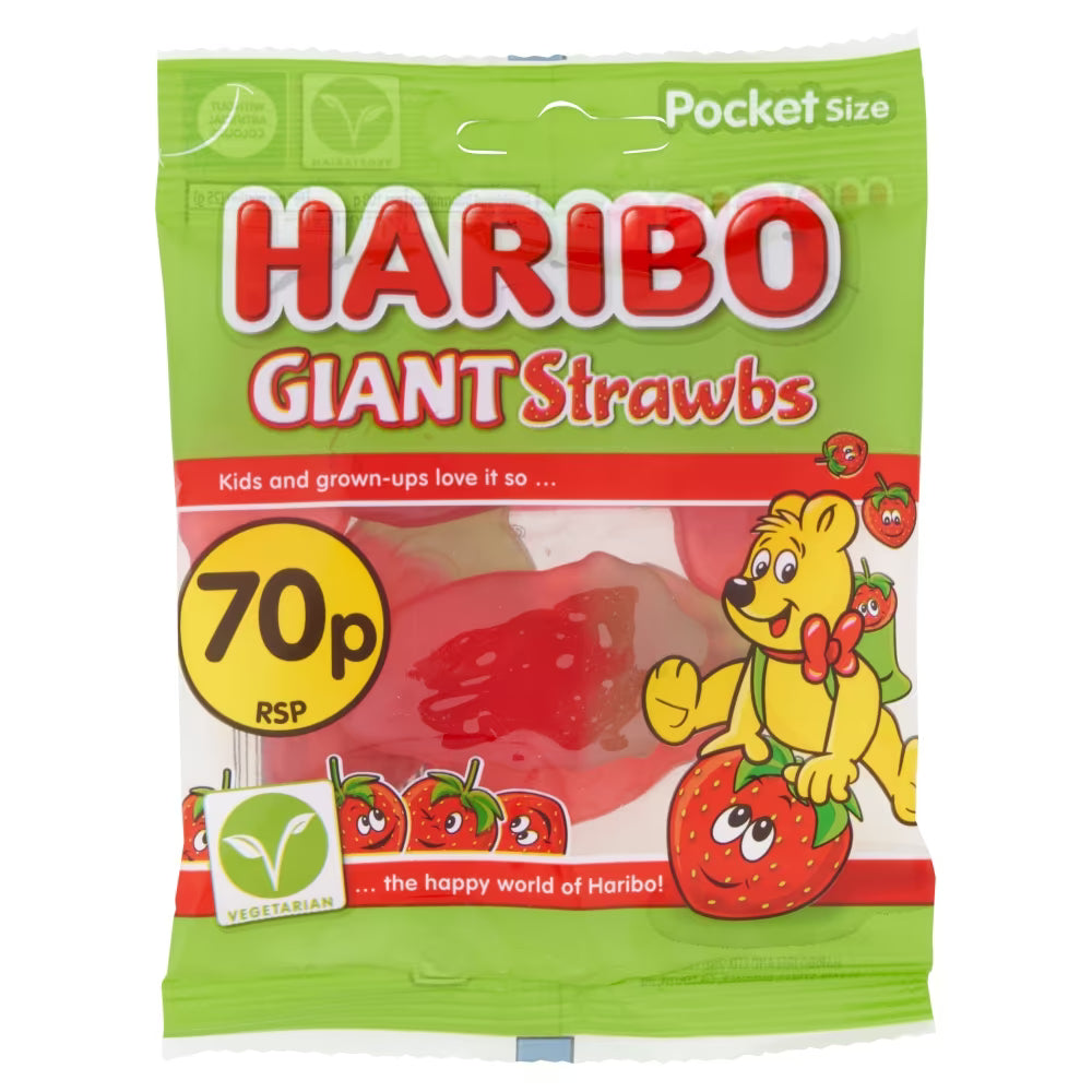 Haribo Giant Strawbs 70g (UK)