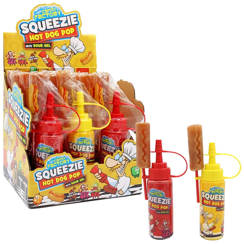 Crazy Candy Factory Squeezie Hot Dog Pop 80g ( UK )