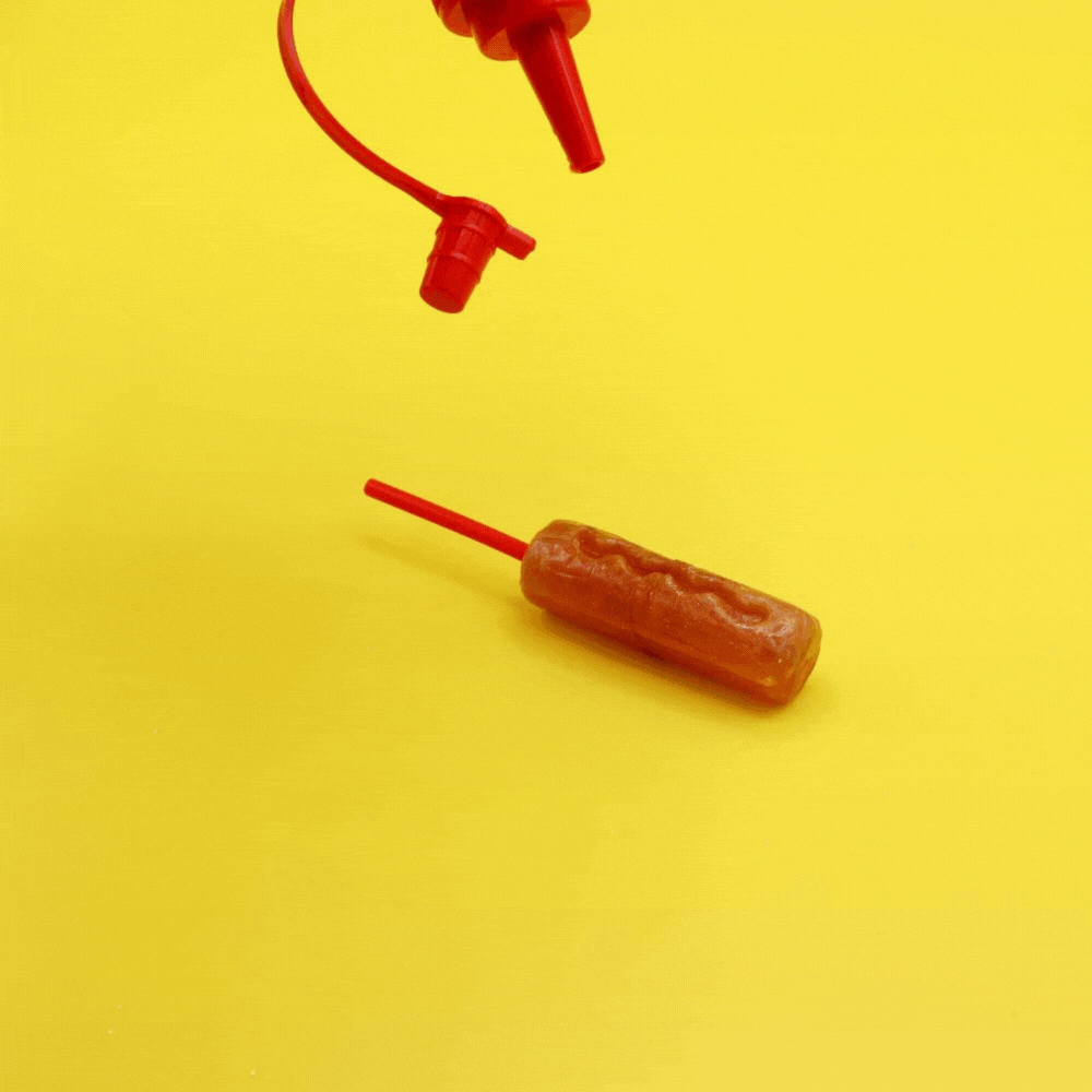 Crazy Candy Factory Squeezie Hot Dog Pop 80g ( UK )