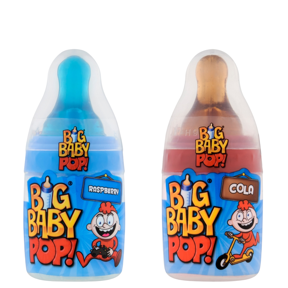 Bazooka Big Baby Pop Cola & Raspberry 32g (UK)