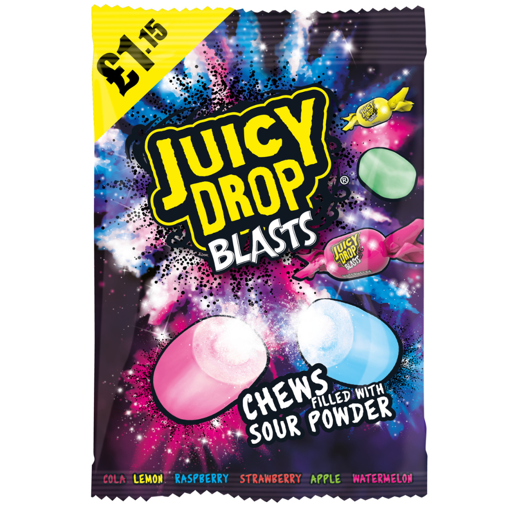 Bazooka Juicy Drop Blast Bags 120g ( UK )