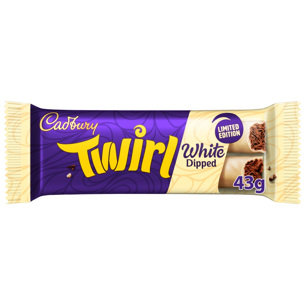 Cadbury Twirl White Dipped Chocolate Bar 43g ( UK )