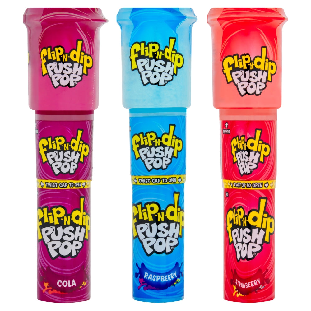Bazooka Push Pop Flip-N-Dip 25g ( UK )