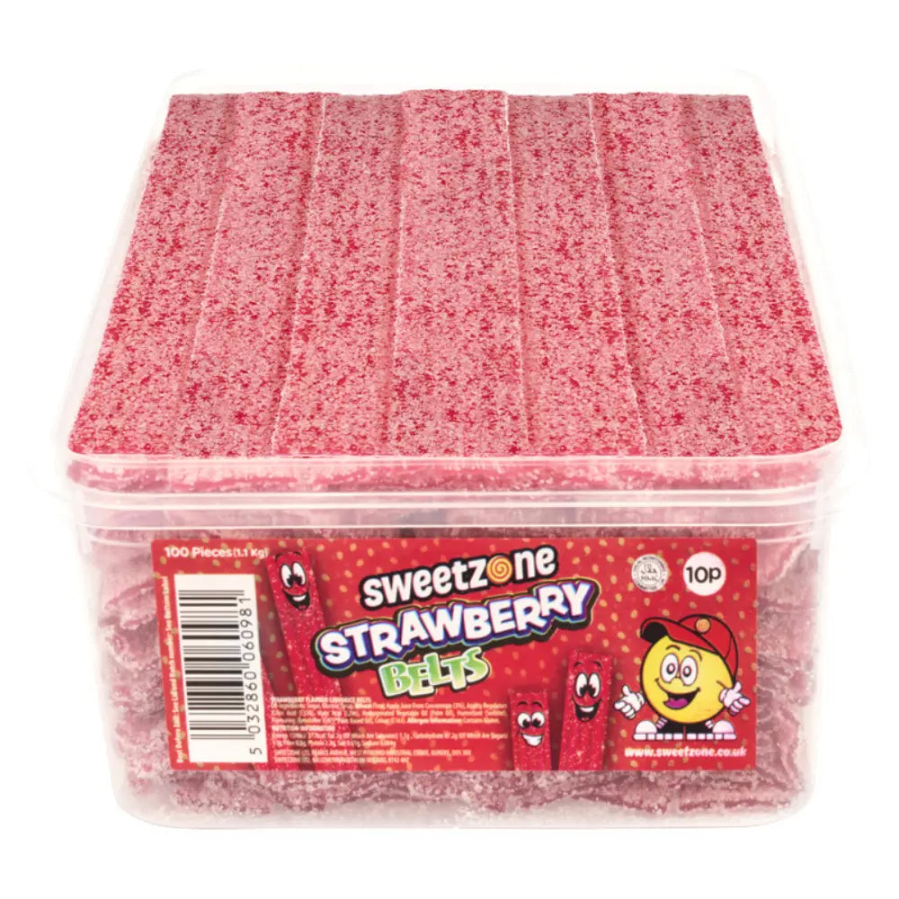 Sweetzone Fizzy Strawberry Belts ( UK )