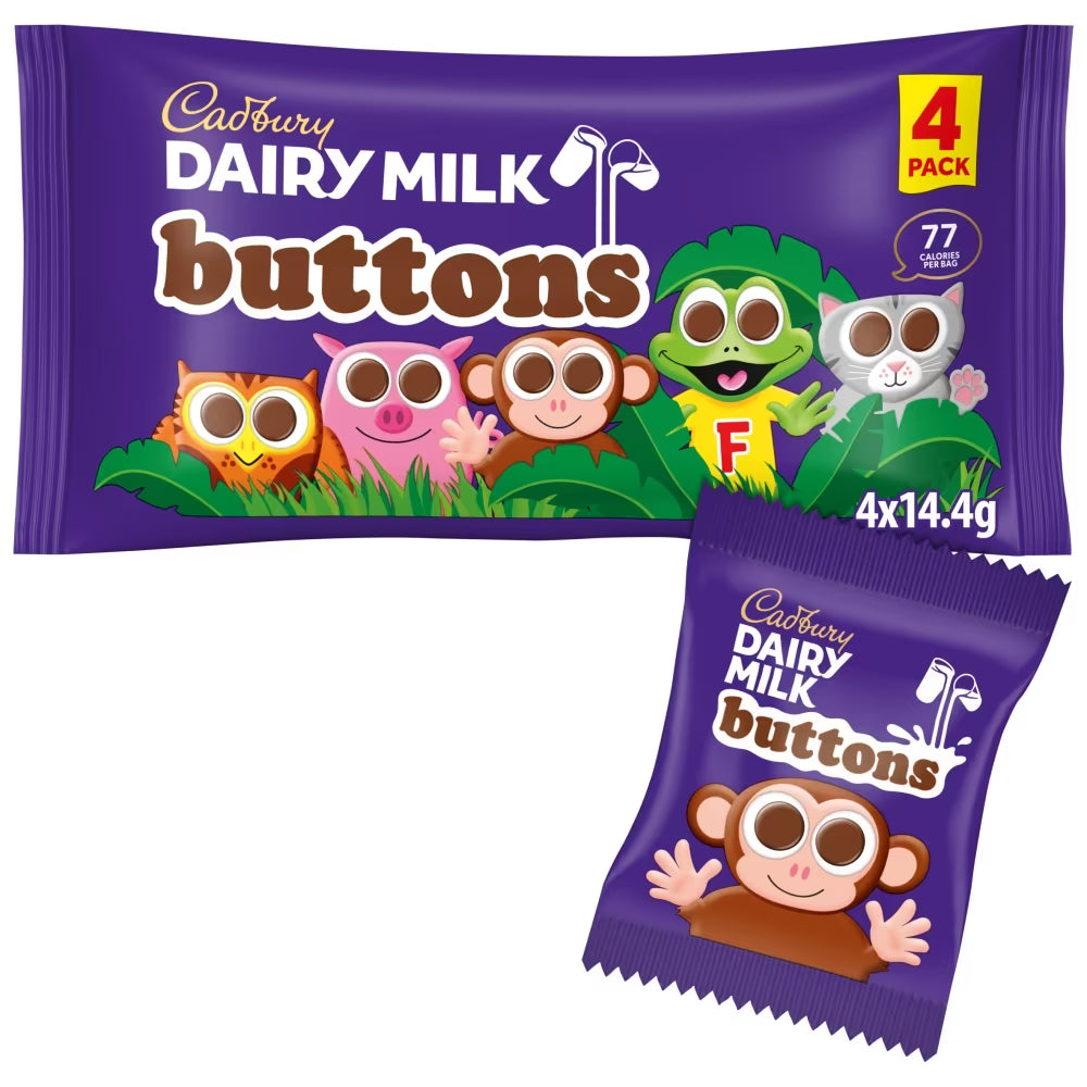 Cadbury Dairy Milk Buttons 4 Pack Multipack 57.6g ( UK )