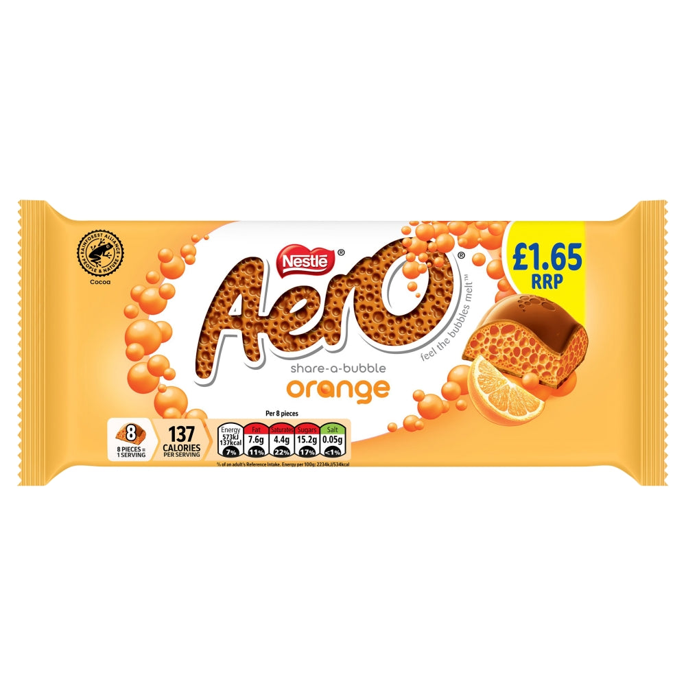 Nestle Aero Orange Chocolate Sharing Bar 90g PMP £1.65 (UK)