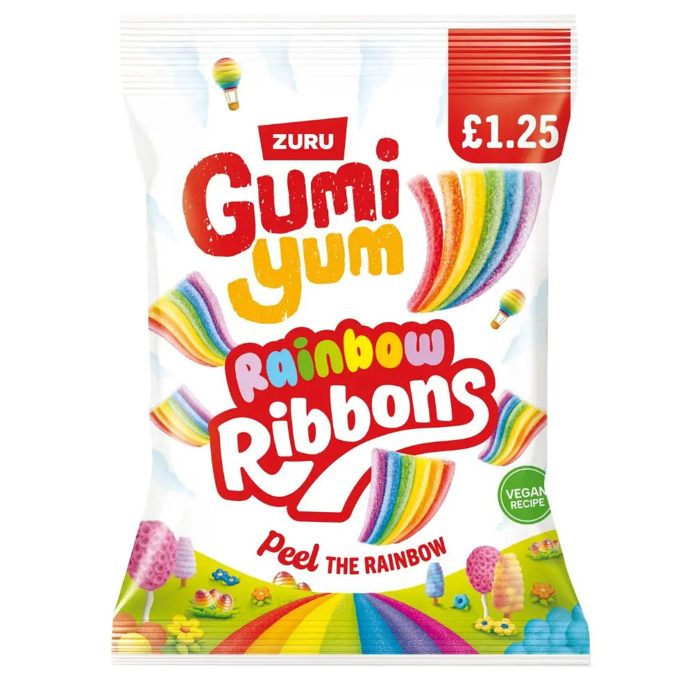 Gumi Yum Rainbow Ribbons Bag 120g ( UK )