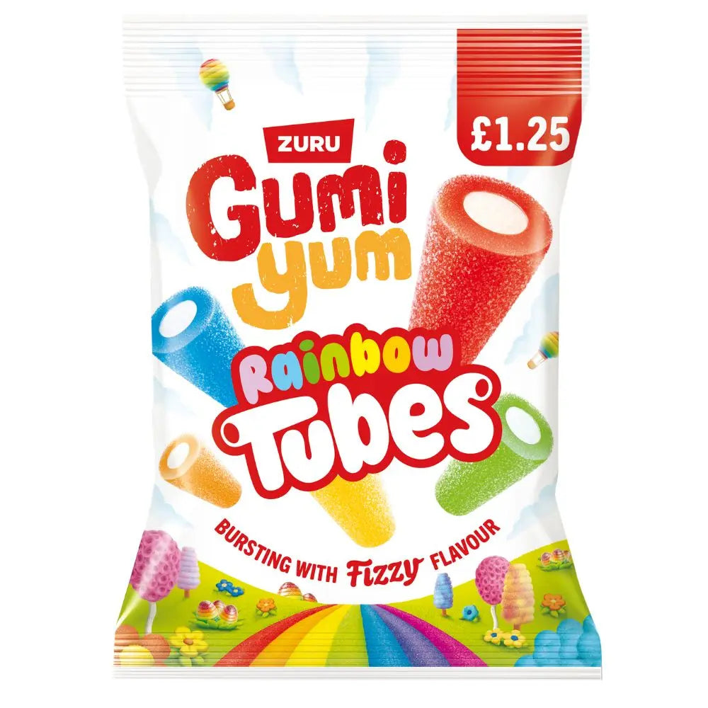 Gumi Yum Rainbow Tubes Bag 120g ( UK )