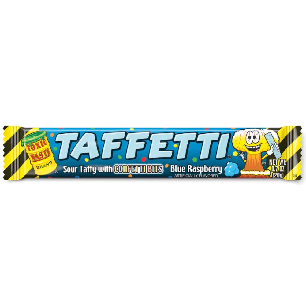 Toxic Waste Tafetti Blue Raspberry Chew Bar 20g ( UK )