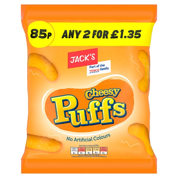Jack's Cheesy Puffs 60g ( UK )