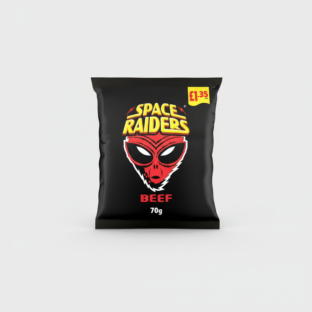 Space Raiders Beef Crisps 70g ( UK )