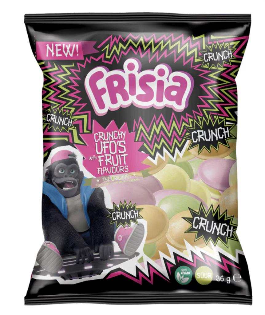 Frisia Crunchy UFOs Fruit Flavour Bag 36g ( Belgium )