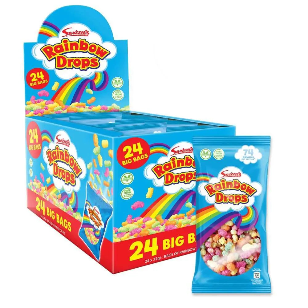 Swizzels Rainbow Drops Mega Bags 32g ( UK )