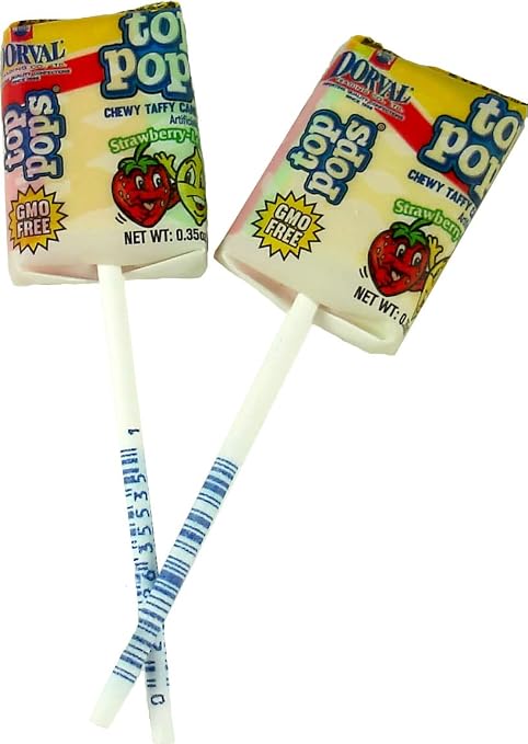 Top Pops Strawberry Lemon Taffy Pops  (US)