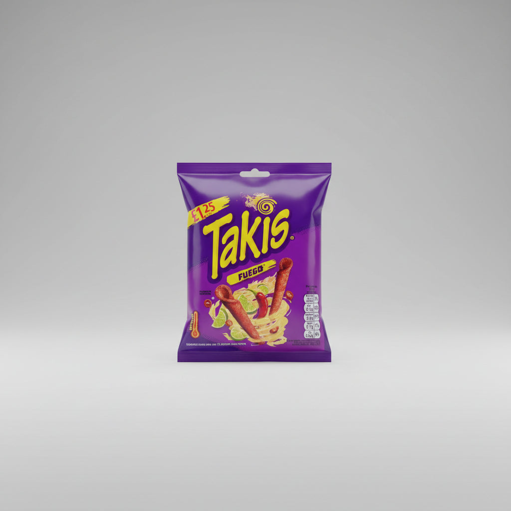 Takis Fuego Chilli and Lime Flavour Corn Snack 55g ( UK )