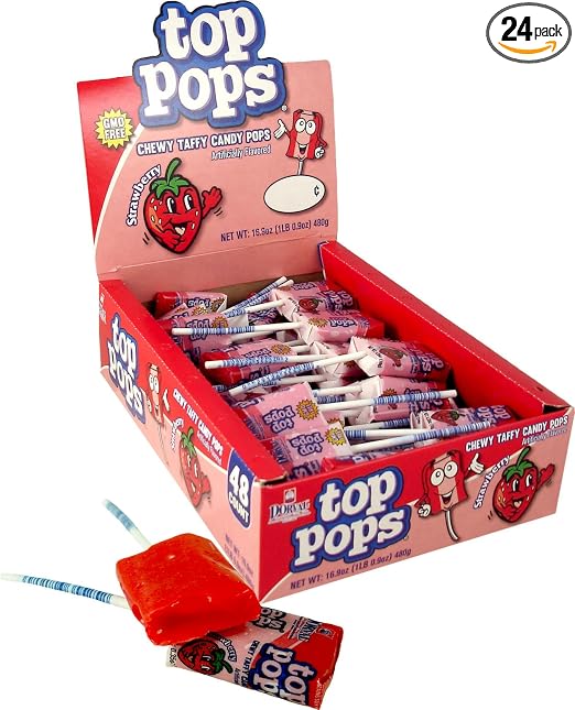 Top Pops Strawberry Taffy Pops  (US)