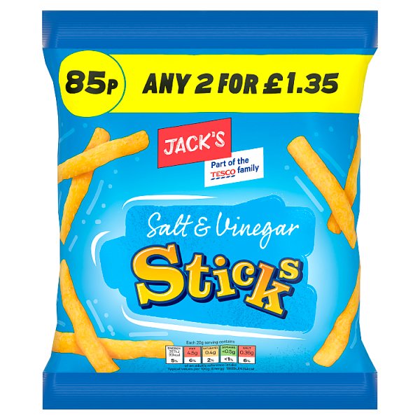 Jack's Salt & Vinegar Sticks 60g ( UK )