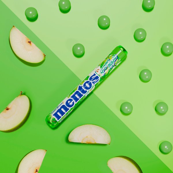 Mentos Green Apple Roll 37.5g ( UK )