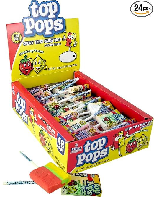 Top Pops Strawberry Lemon Taffy Pops  (US)