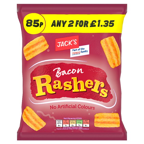 Jack's Bacon Rashers 60g ( UK )