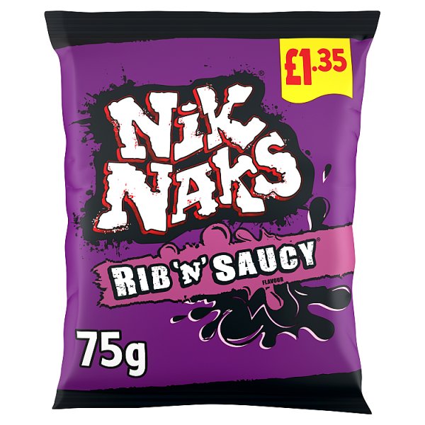 Nik Naks Rib 'N' Saucy Crisps 75g ( UK )
