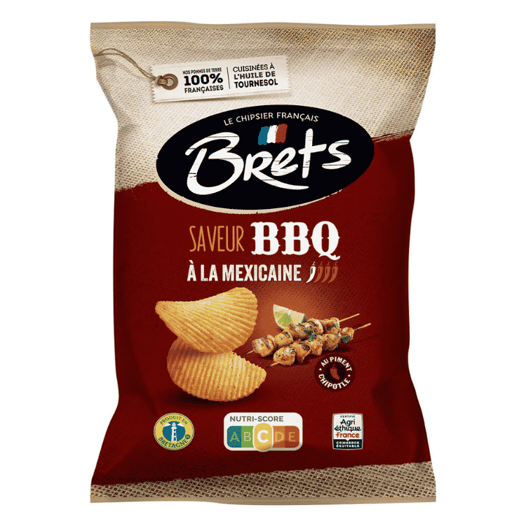 Brets Crisp Mexican BBQ 125g ( France )