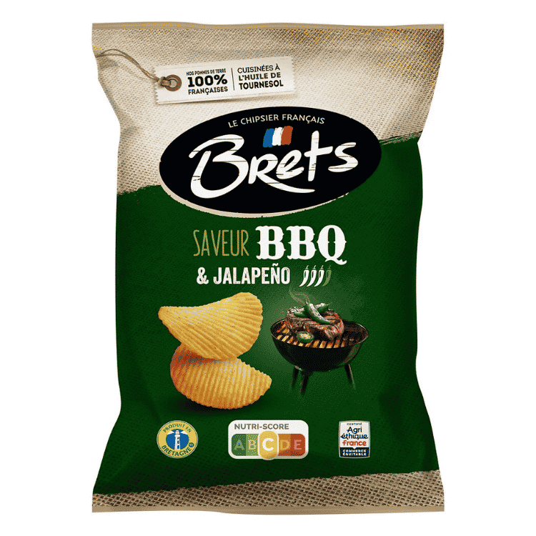 Brets Crisp BBQ & Jalapeno 125g ( France )