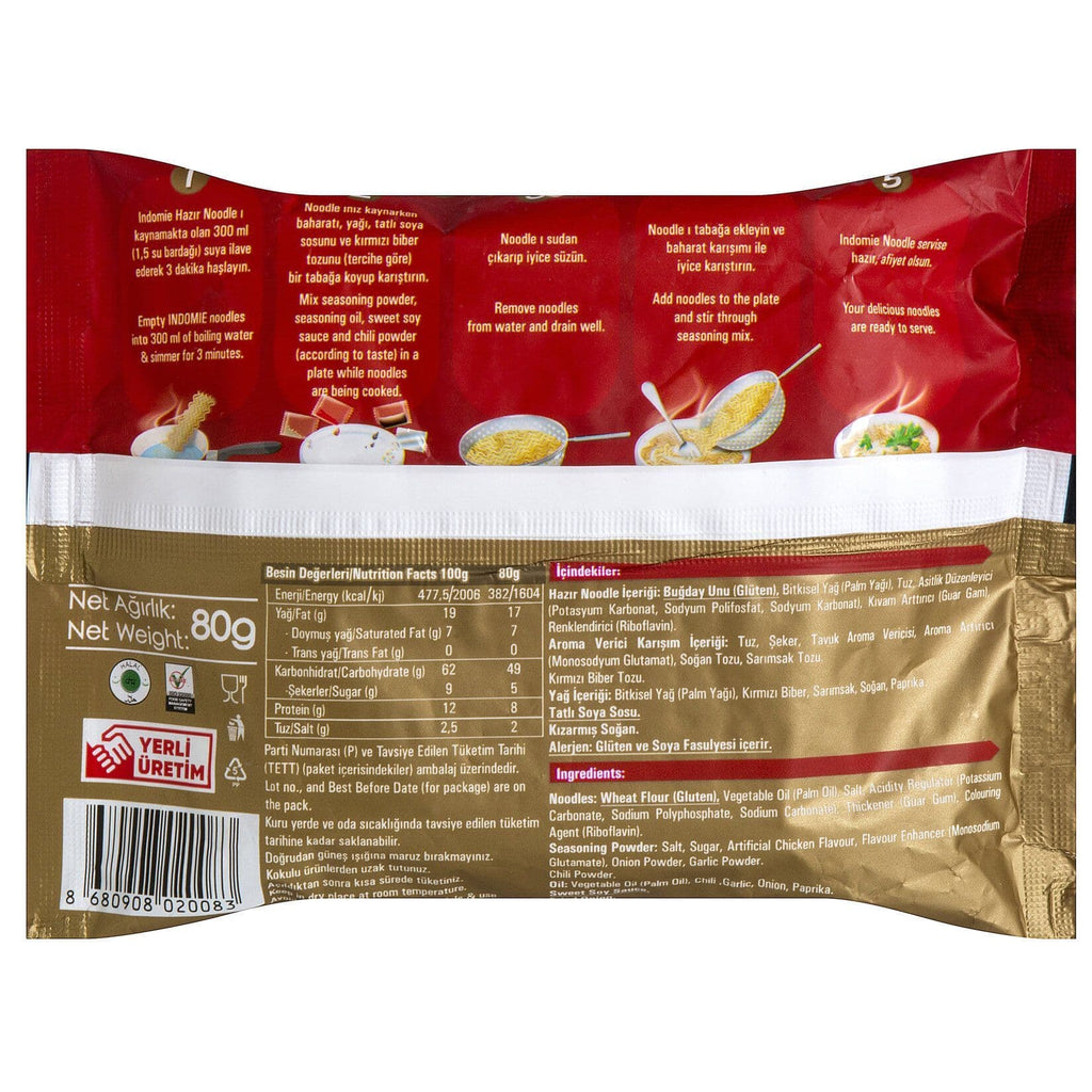 İndomie Gurme Acı Ve Baharatlı Hazır Noodle 80g ( Turkey )