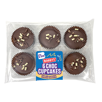 Bobby's 6 Choc Cupcakes ( UK/ Denmark )