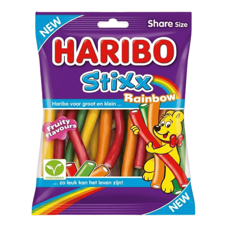 Haribo Stixx Rainbow candies 160g ( Netherlands / Belgium )