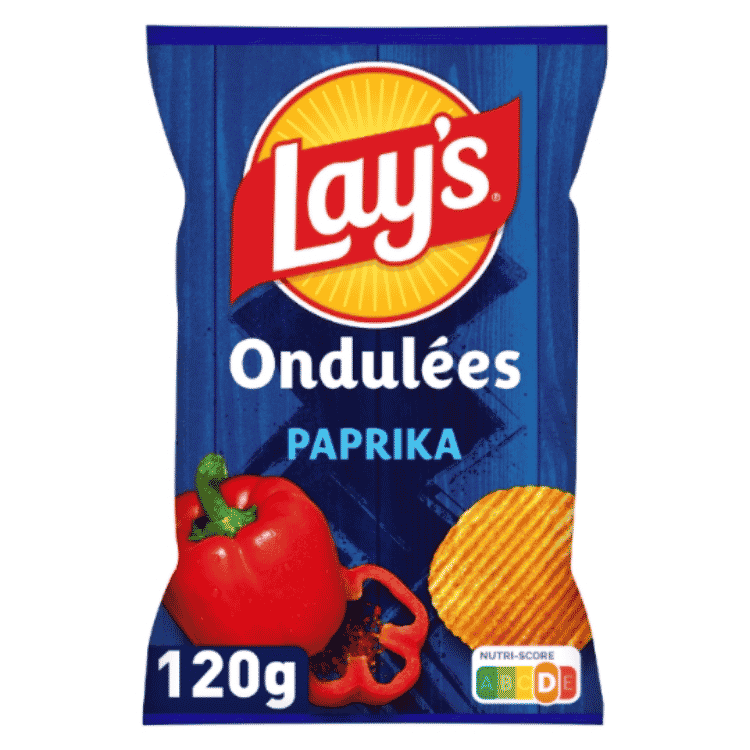 Lays Ondulees (Ridged) Paprika Crisp 120g ( France )