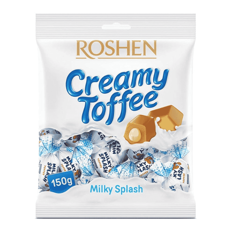 Roshen Milky Splash Creamy Toffee Bag 150g ( Ukraine )