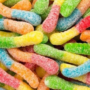 Albanese Sour Large Neon Worms 100g ( US )